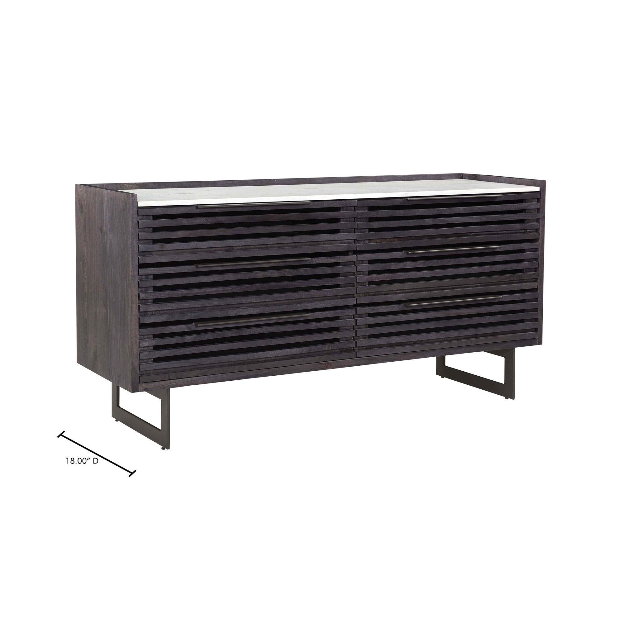 Paloma - 6 Drawer Dresser - Charcol