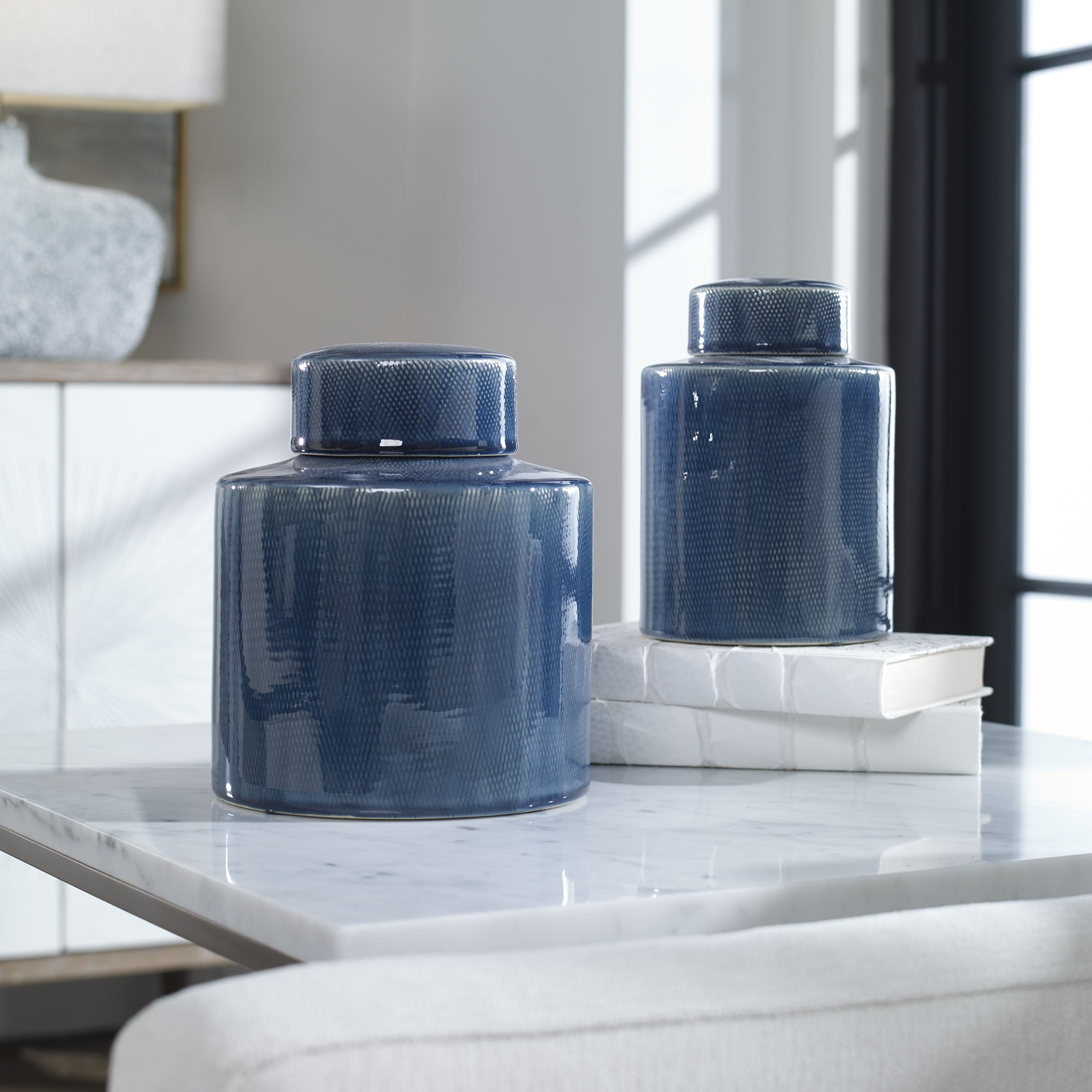 Saniya - Containers (Set of 2) - Blue