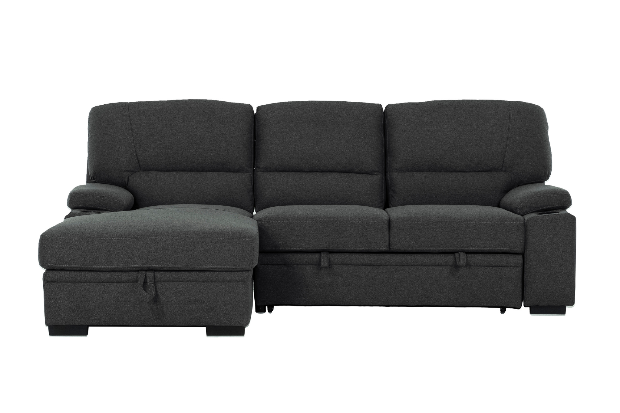 Gray Sectional with Pullout Sleeper