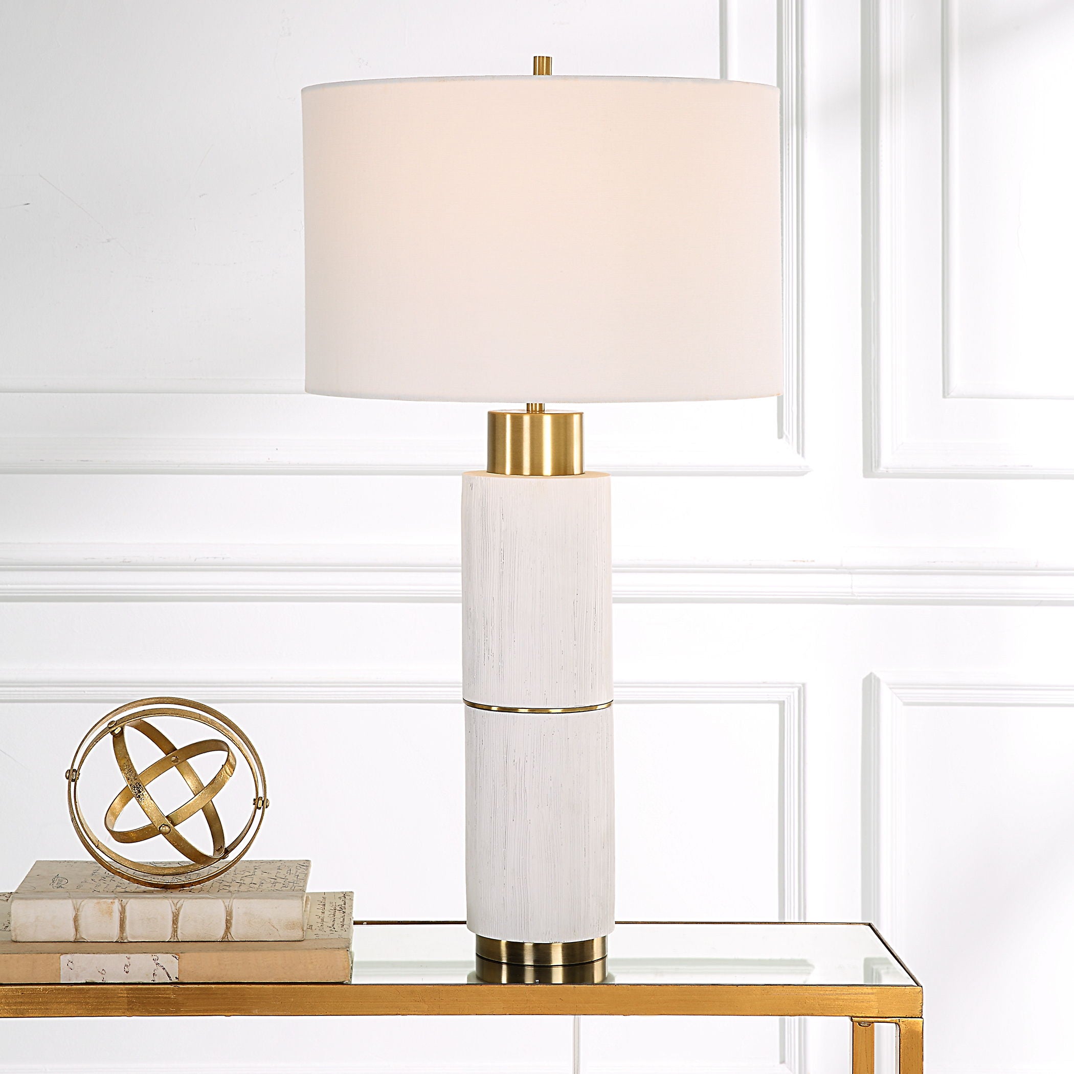 Ruse - Whitewashed Table Lamp