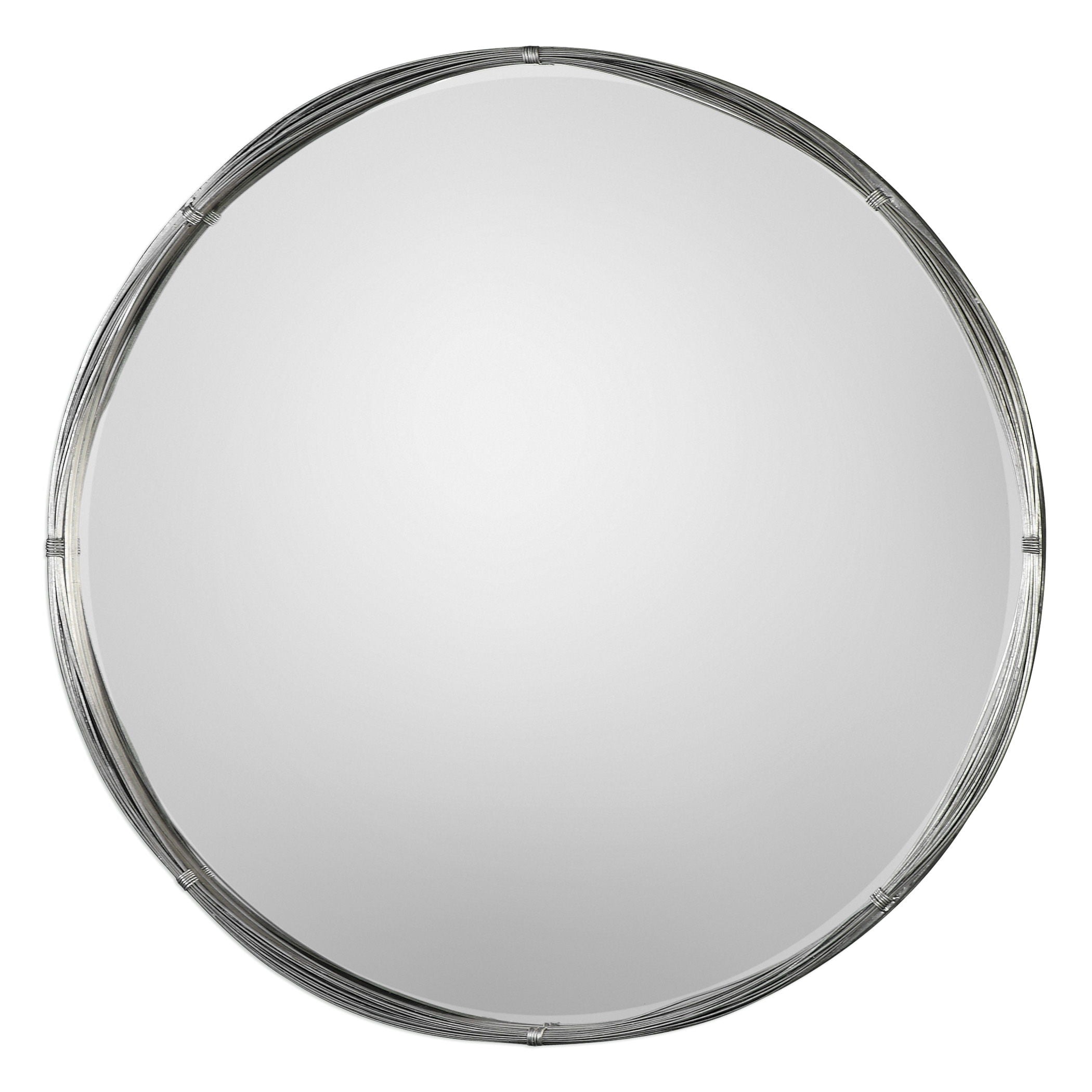 Ohmer - Round Metal Coils Mirror - Pearl Silver