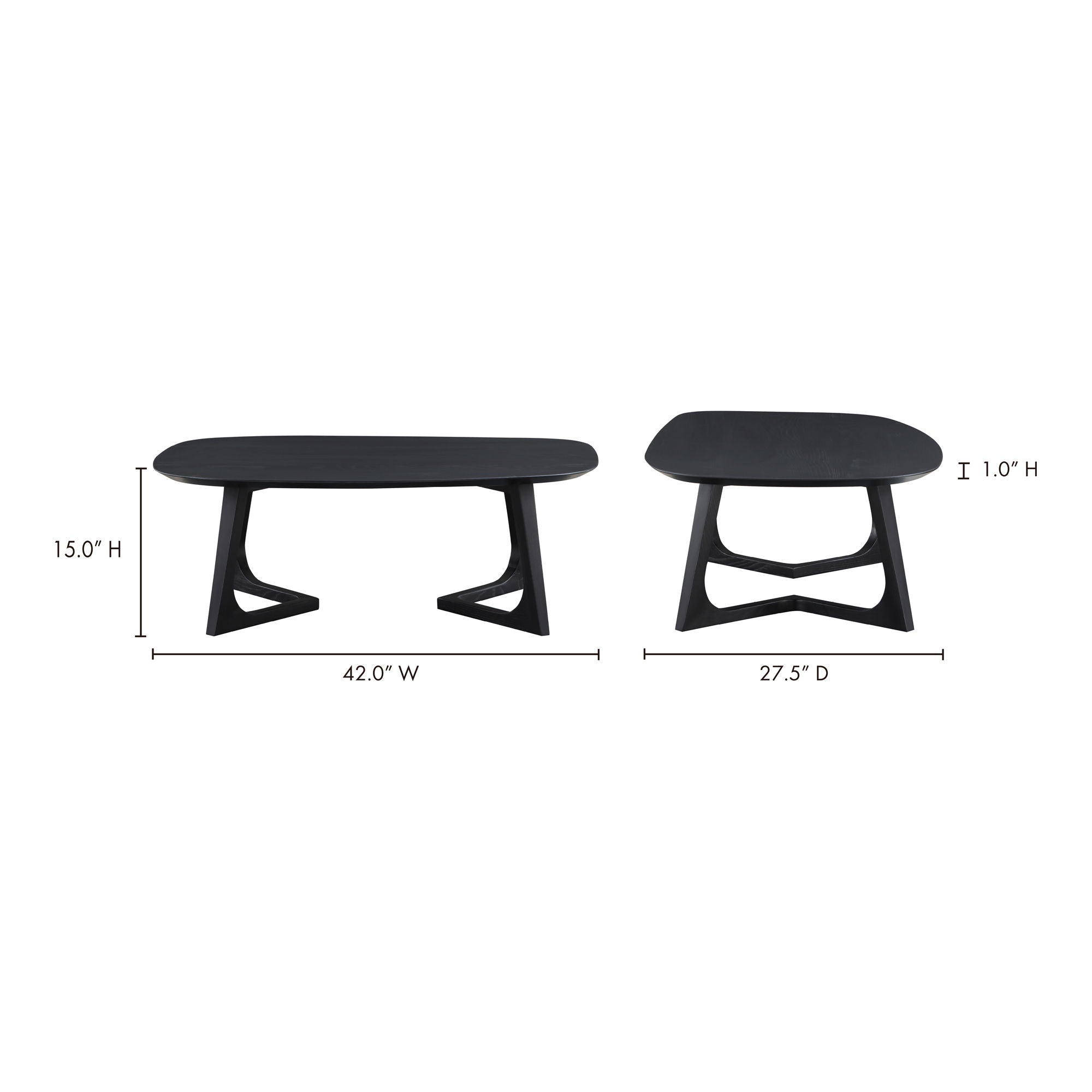 Godenza - Coffee Table Small - Black Ash