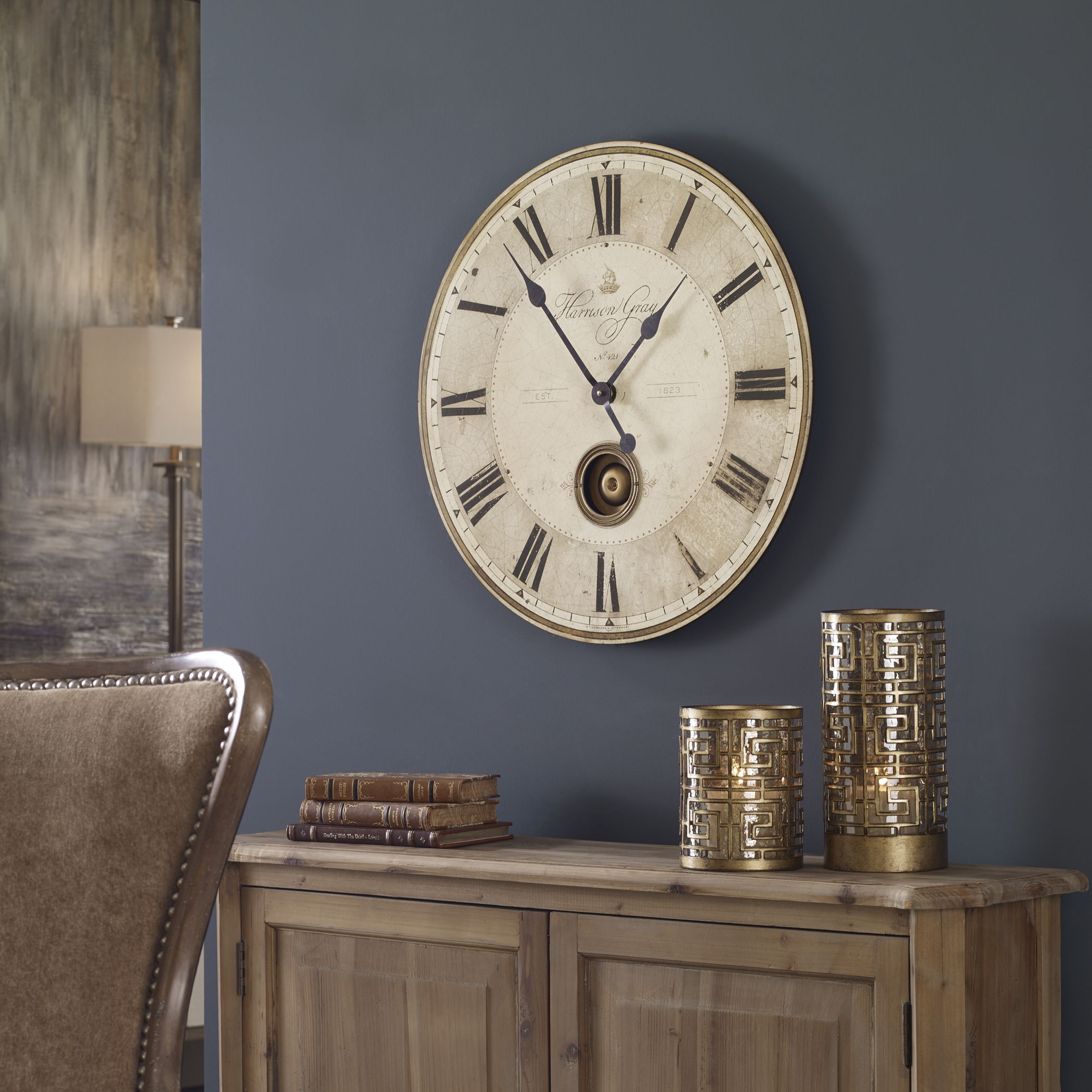 Harrison Gray - 23" Clock - Beige