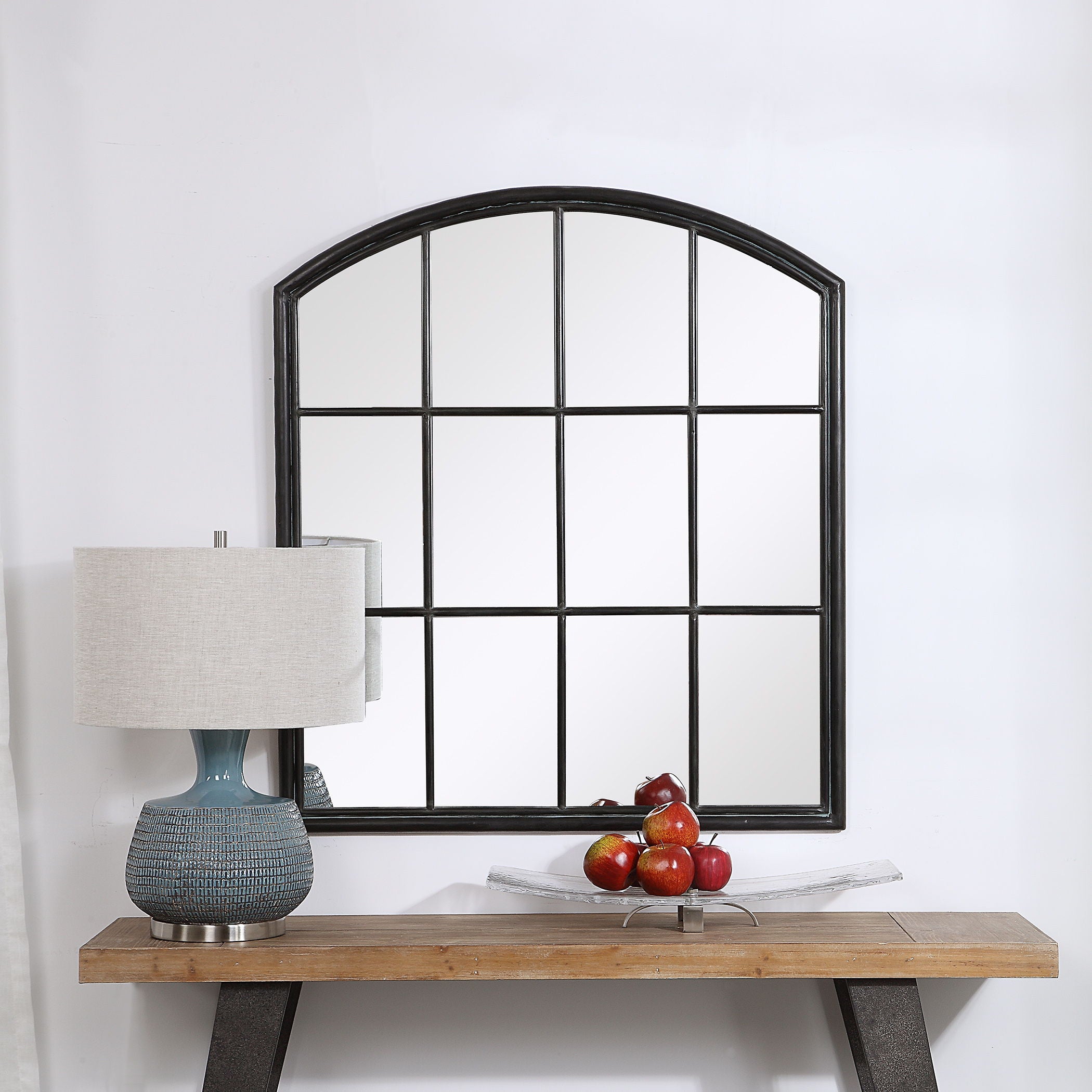 Lyda - Arch Mirror - Aged Black