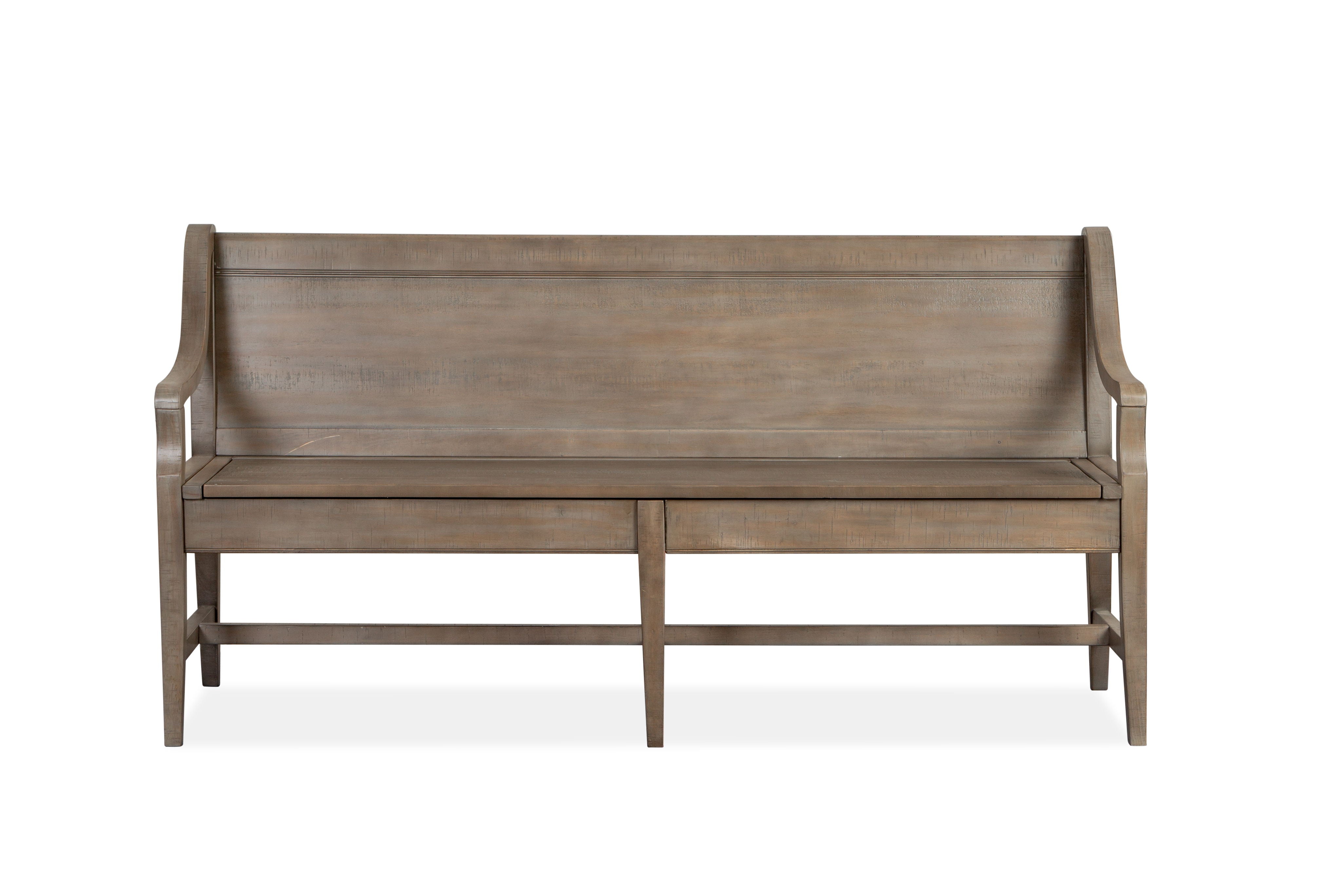 Paxton Place - Bench With Back - Dovetail Grey