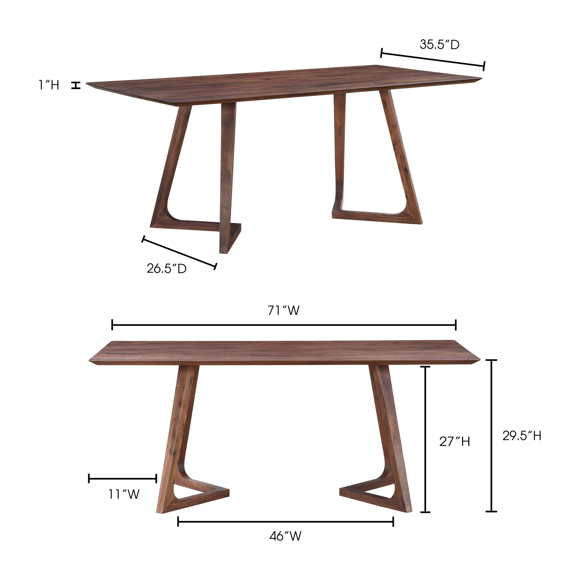 Godenza - Dining Table - Natural Walnut