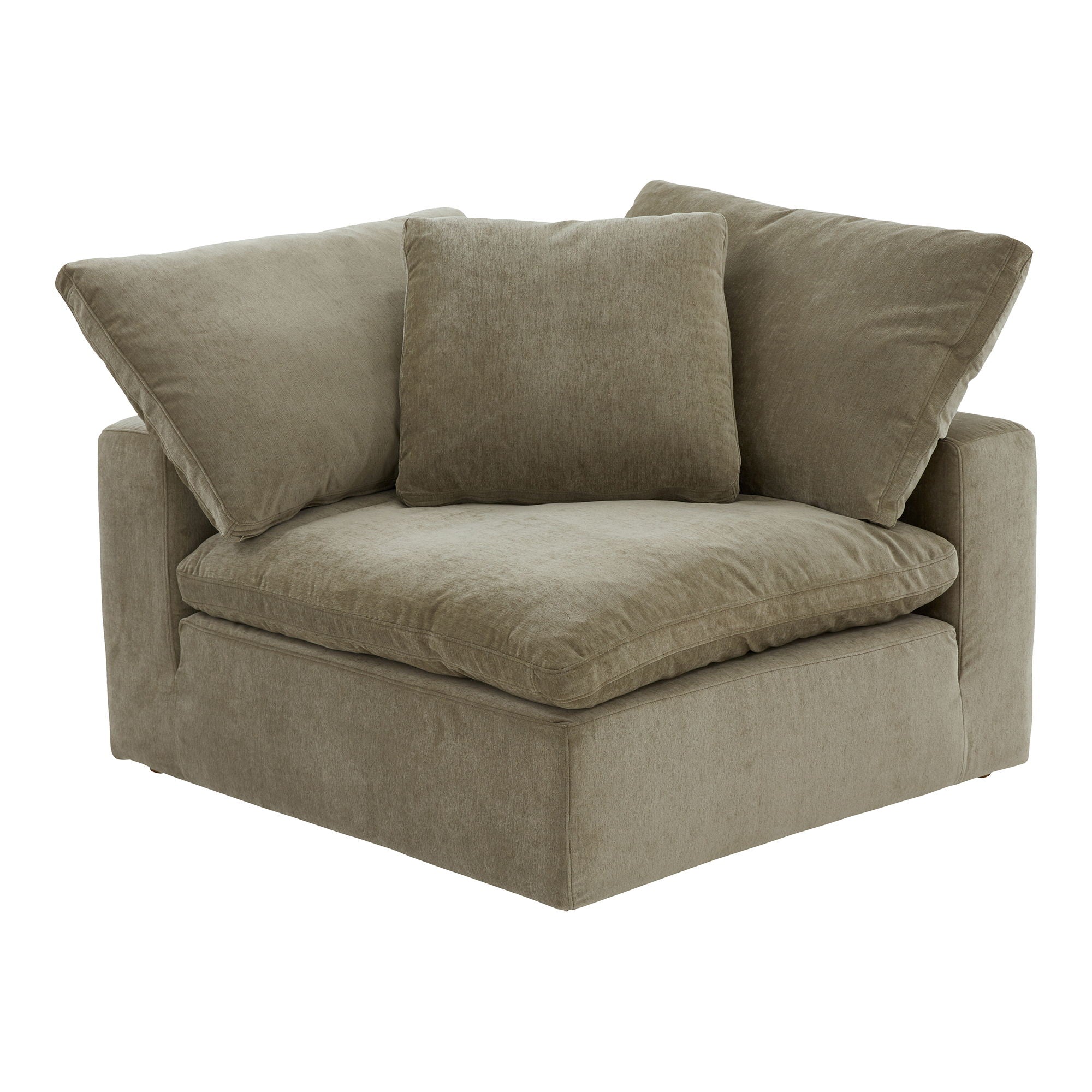 Clay - Corner Chair Performance Fabric - Light Brown