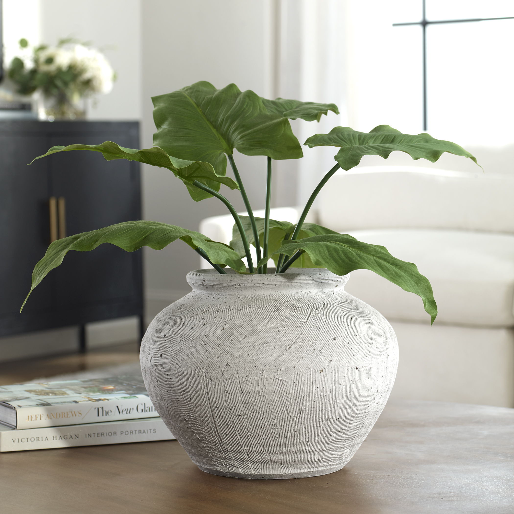 Floreana - Round Vase - White