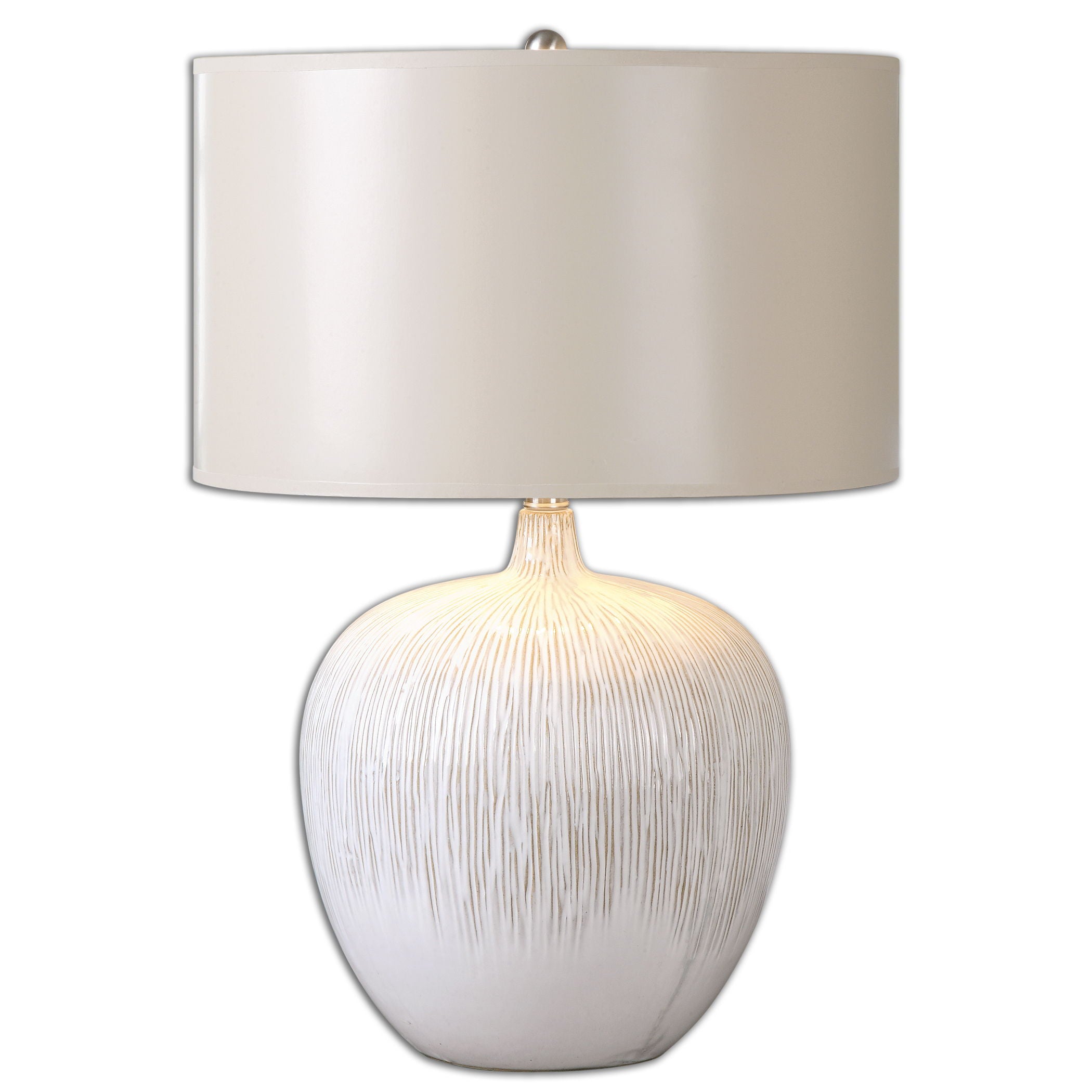 Georgios - Textured Ceramic Lamp - White