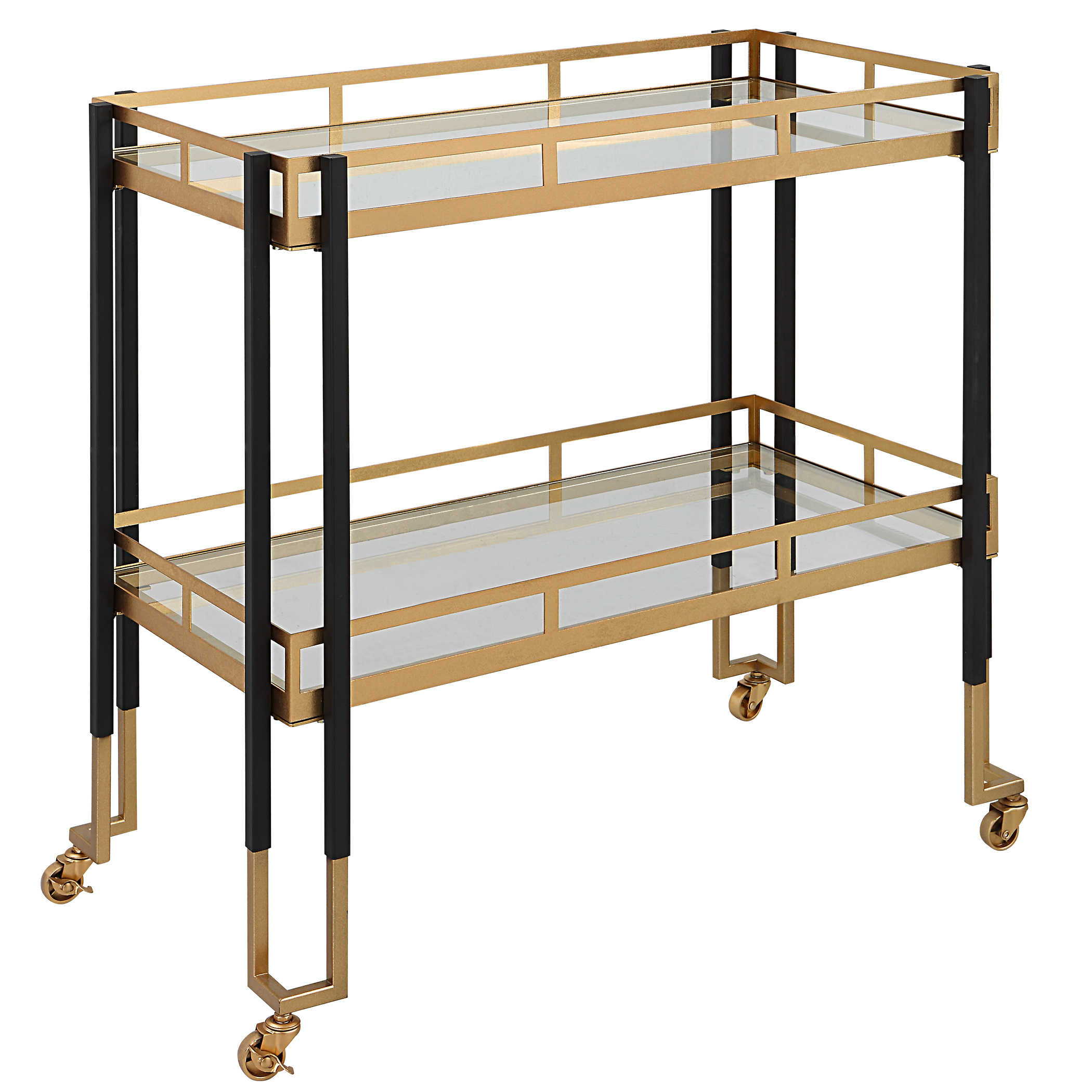 Kentmore - Modern Bar Cart - Gold