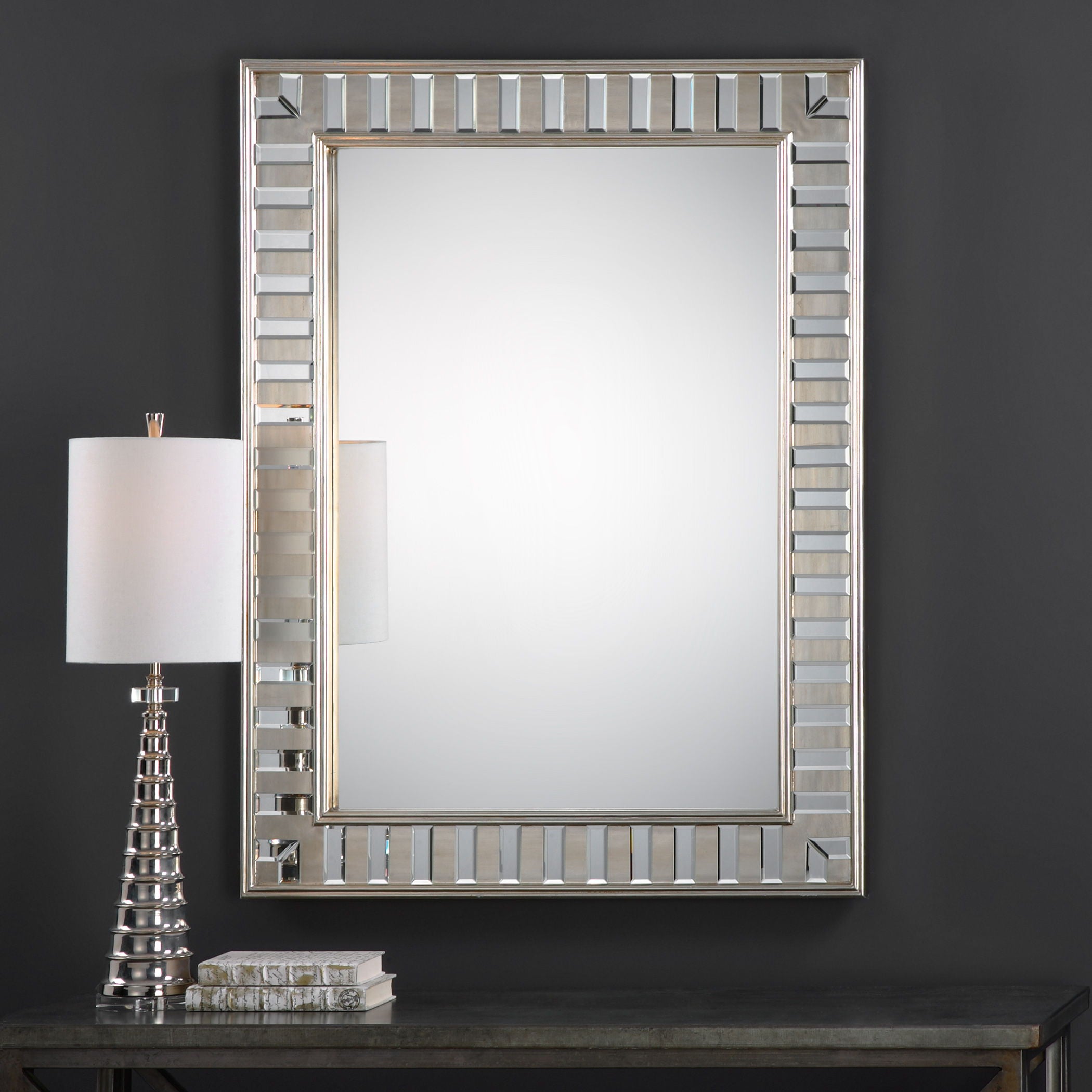 Lanester - Leaf Mirror - Silver