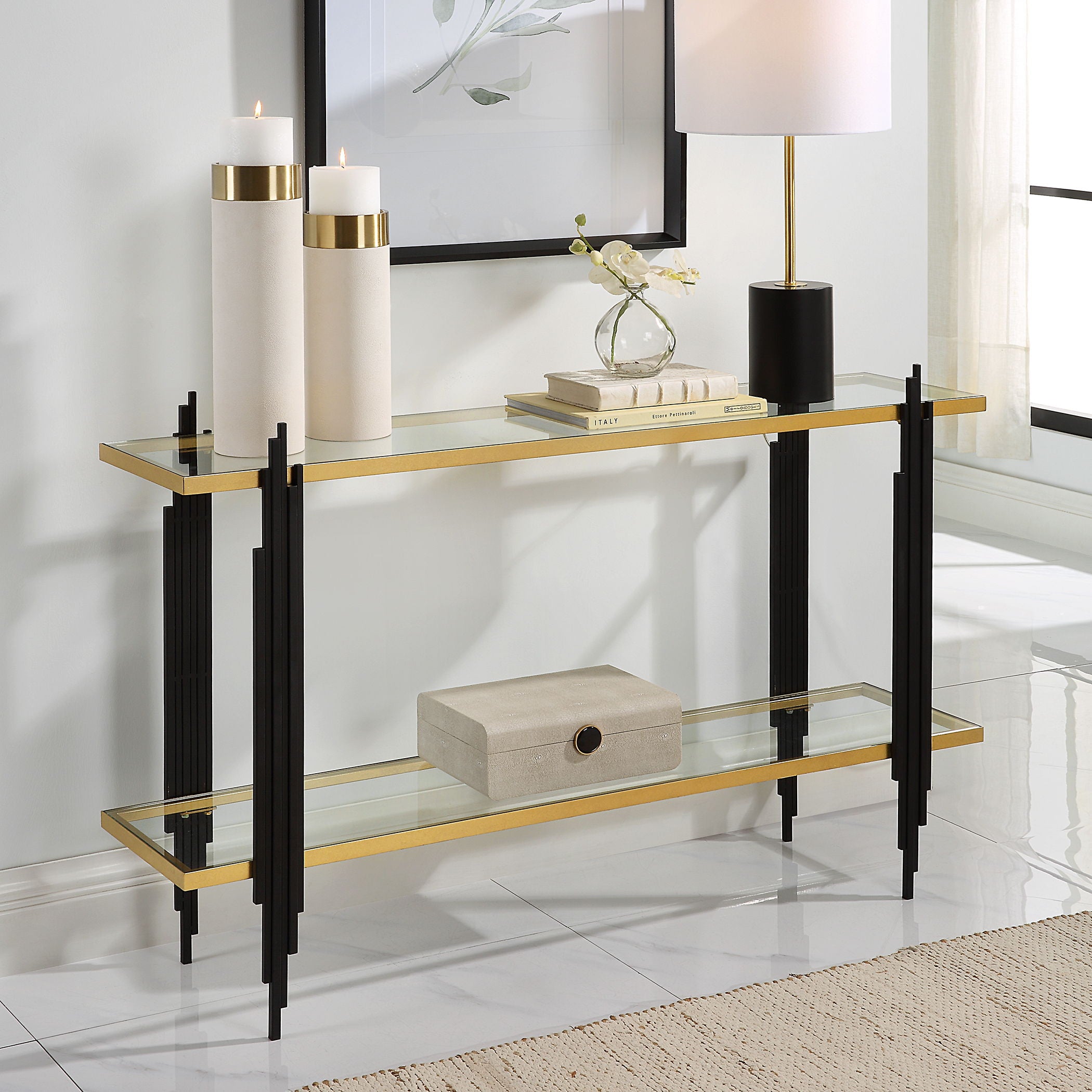 Empire - Cityscape Console Table - Gold