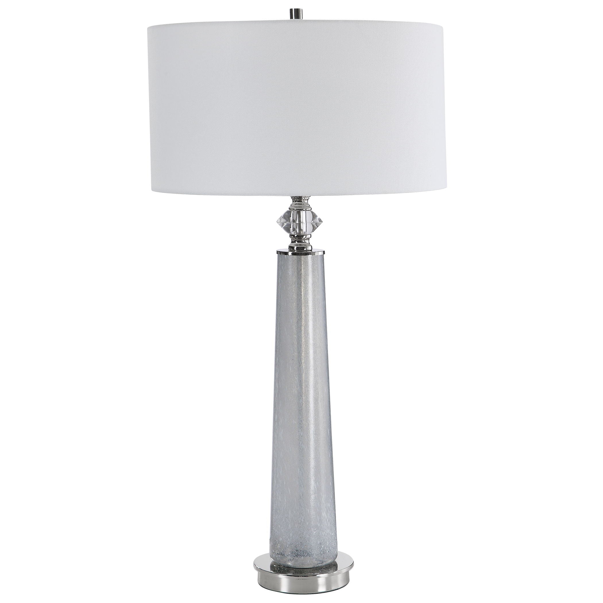 Grayton - Frosted Art Table Lamp - Pearl Silver