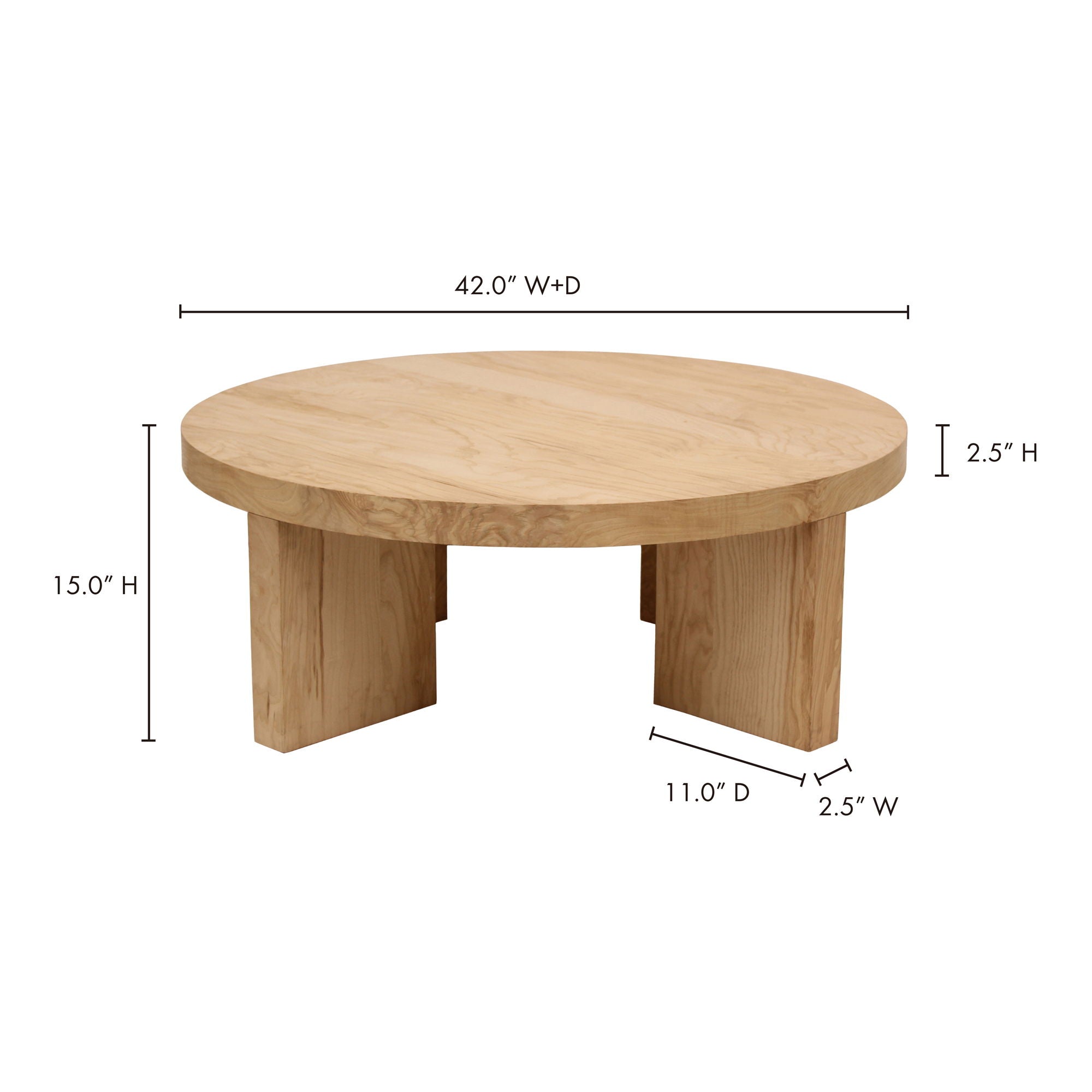 Oregon - Round Coffee Table - Natural