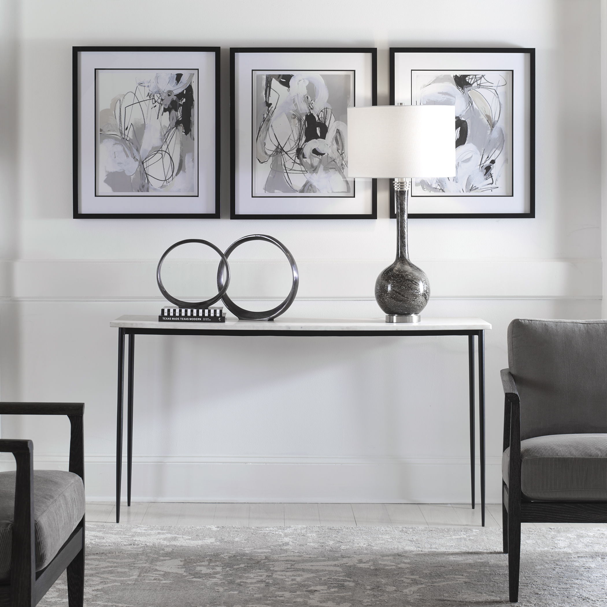 Nightfall - Marble Console Table - White