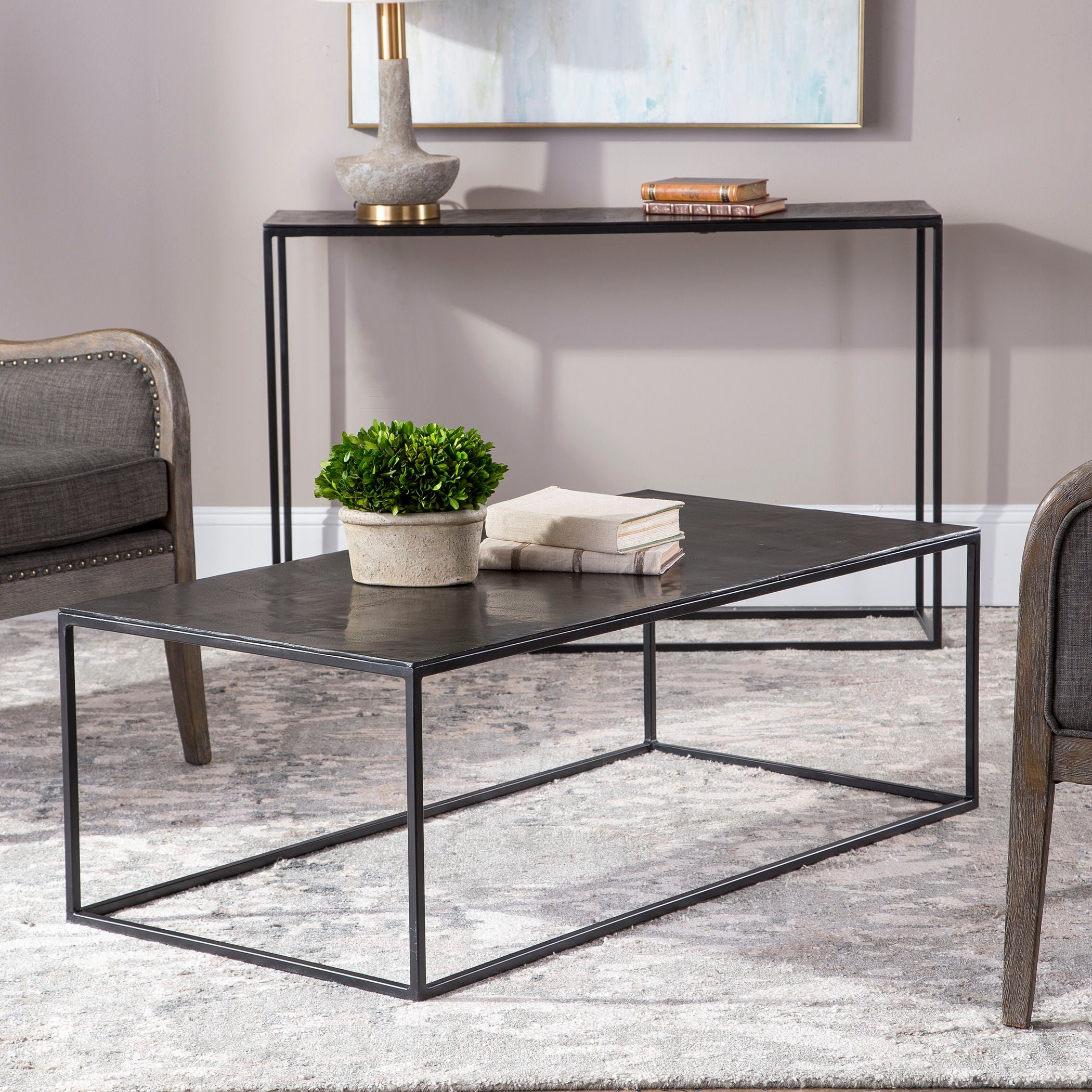 Coreene - Industrial Coffee Table - Black