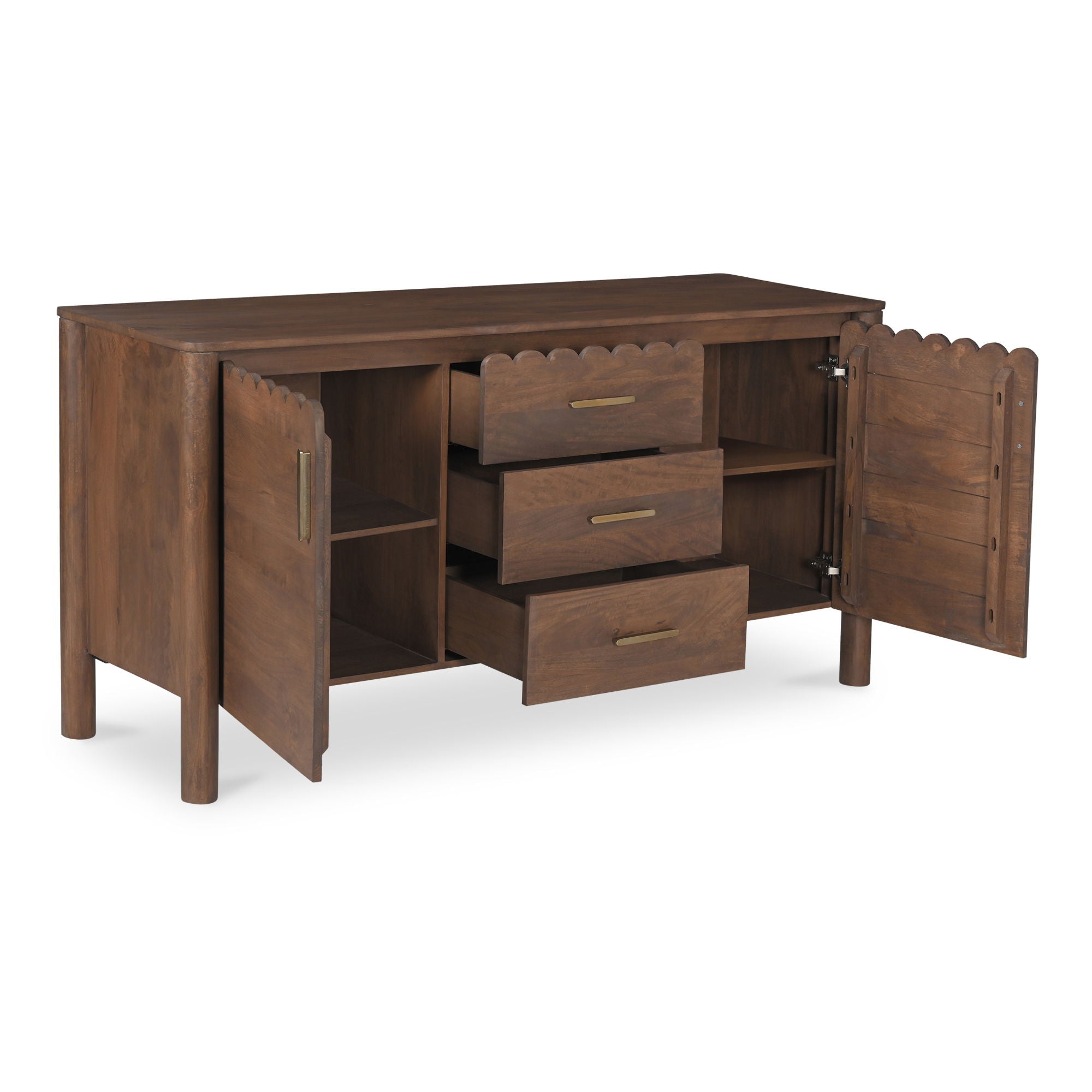 Wiley - 3 Drawer Sideboard - Vintage Brown