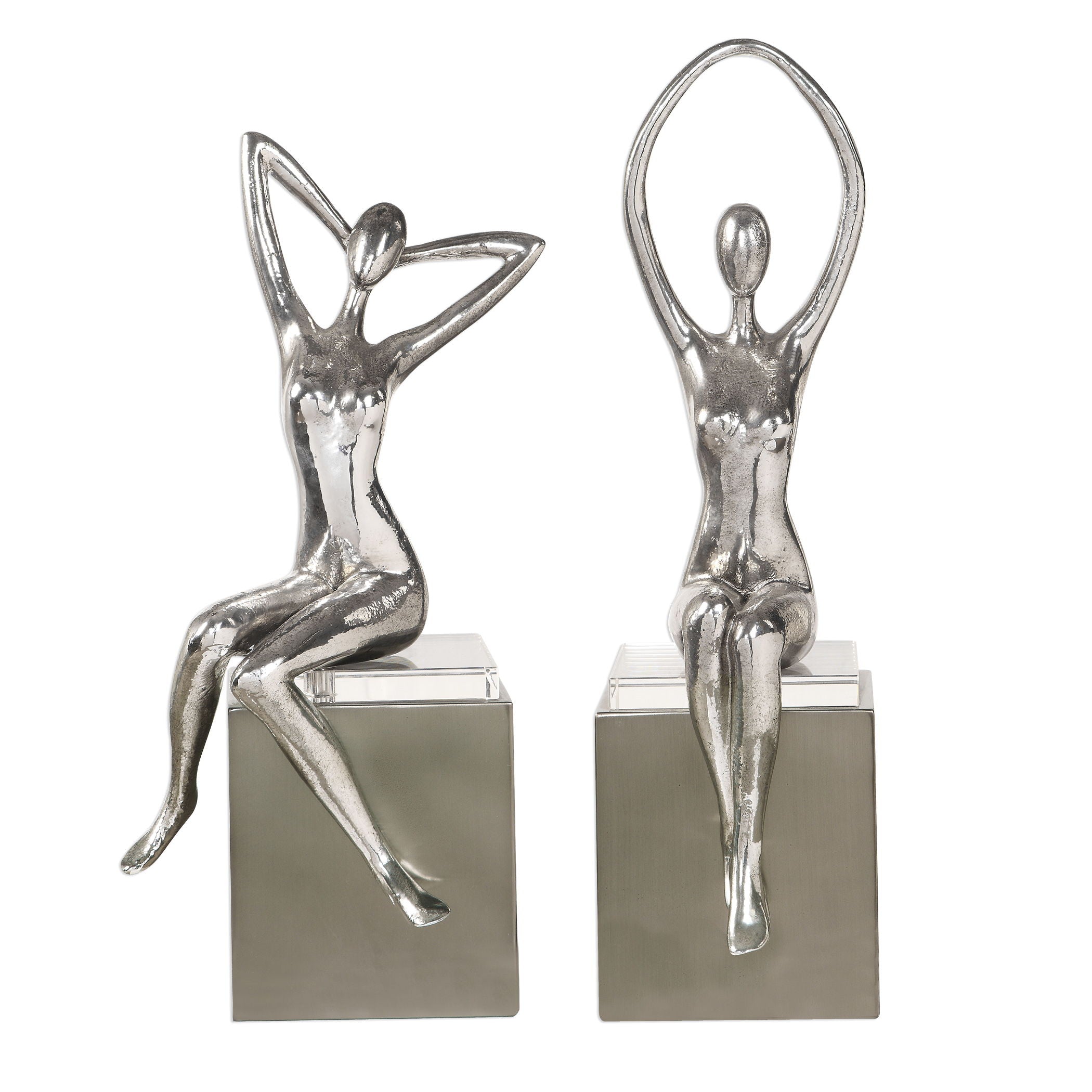 Jaylene - Sculptures (Set of 2) - Silver