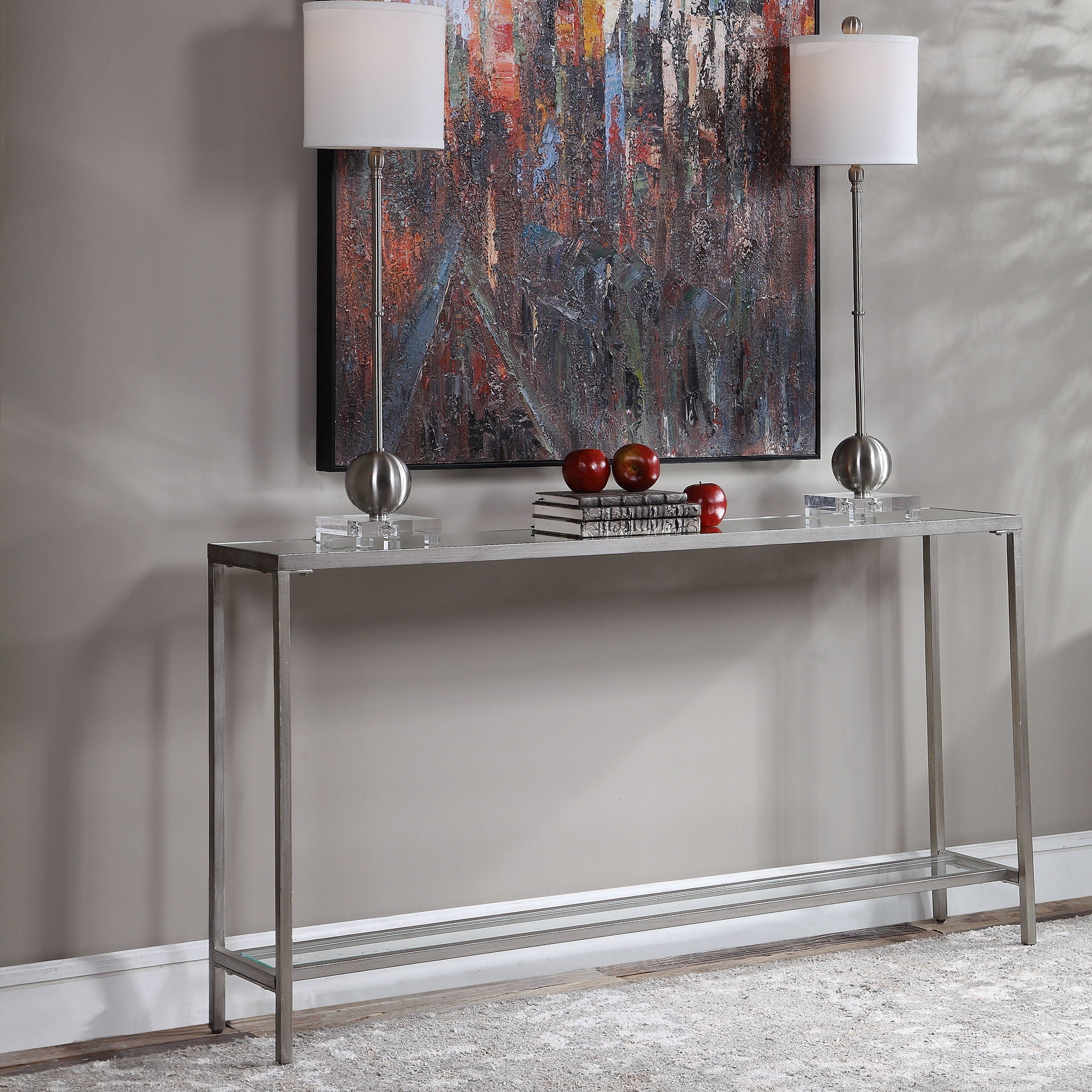 Hayley - Console Table - Silver