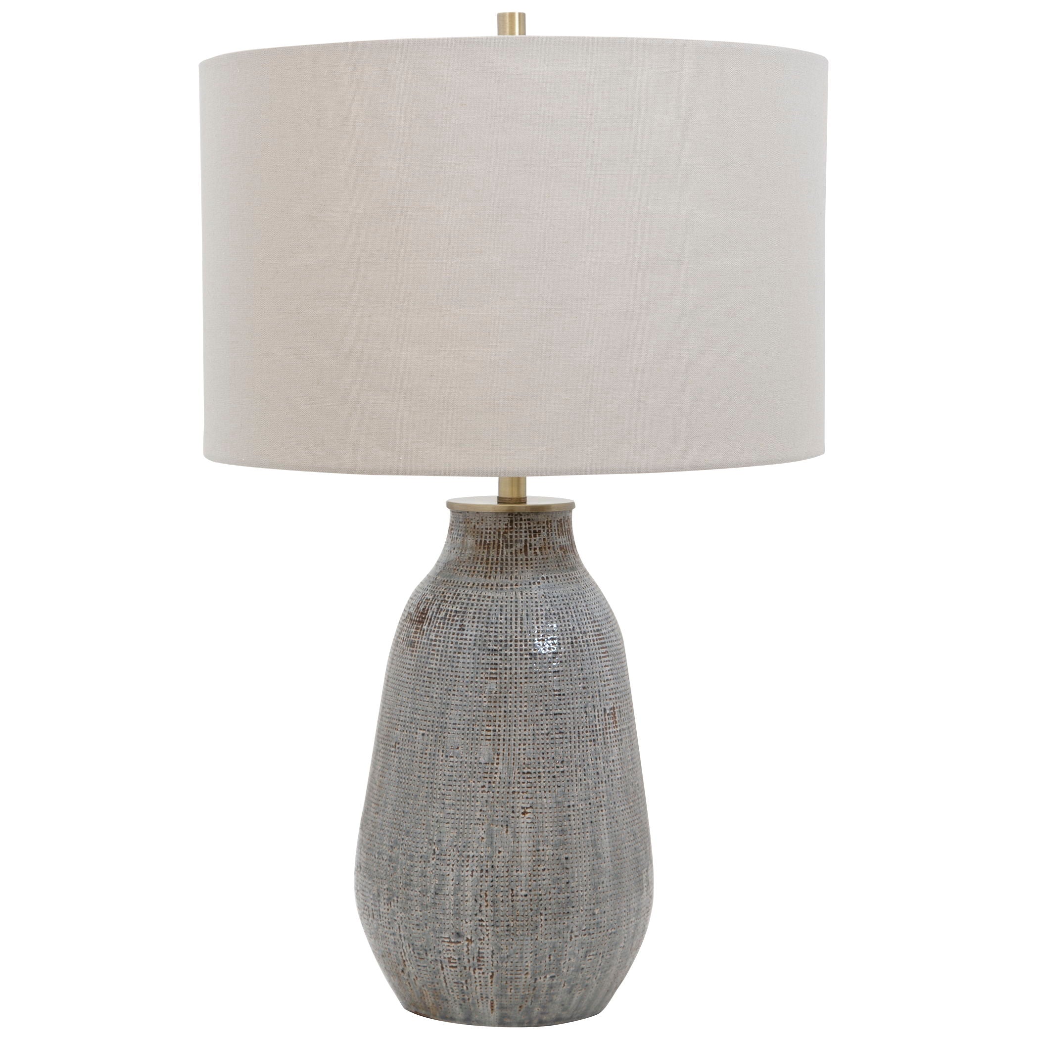 Monacan - Textured Table Lamp - Gray