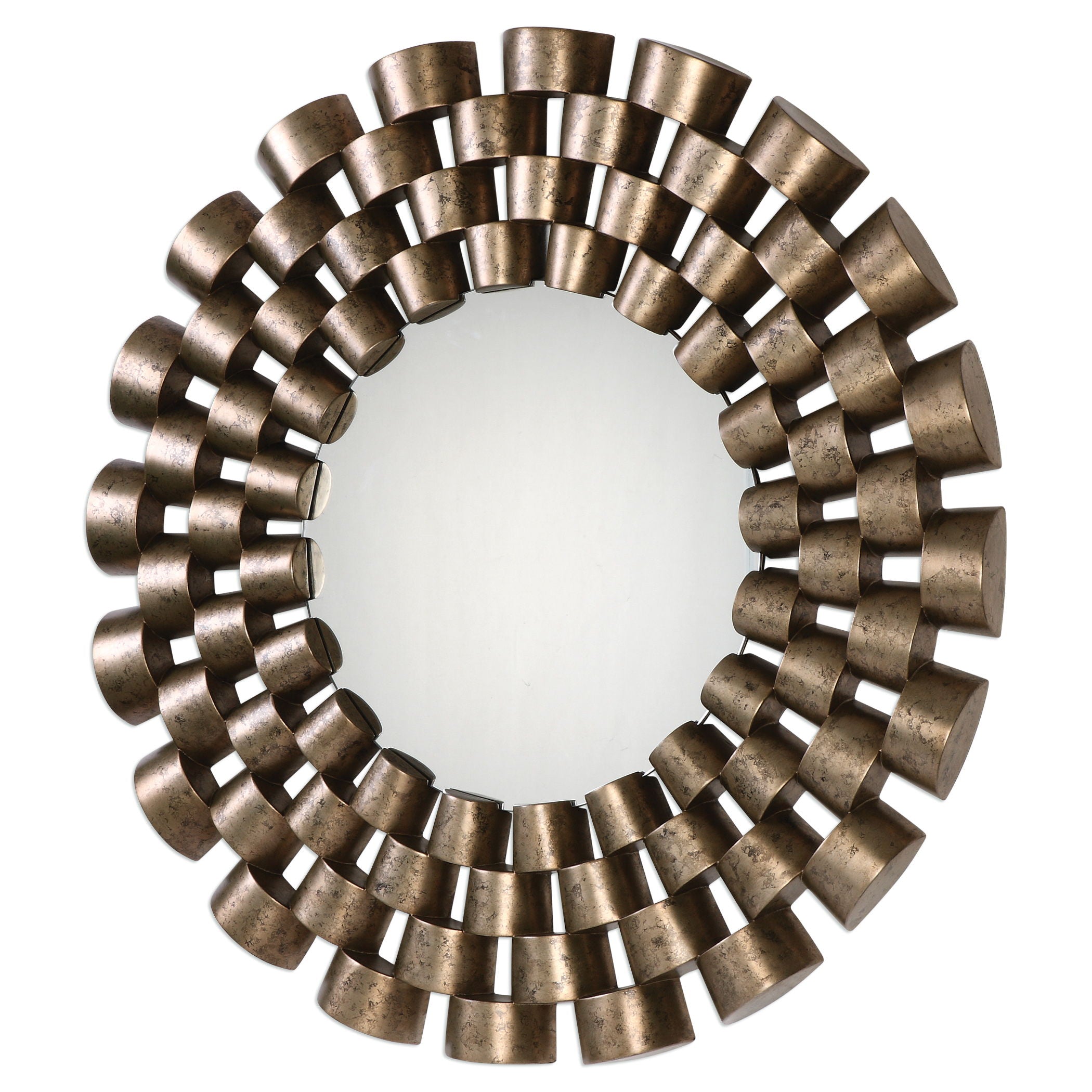 Taurion - Leaf Round Mirror - Silver