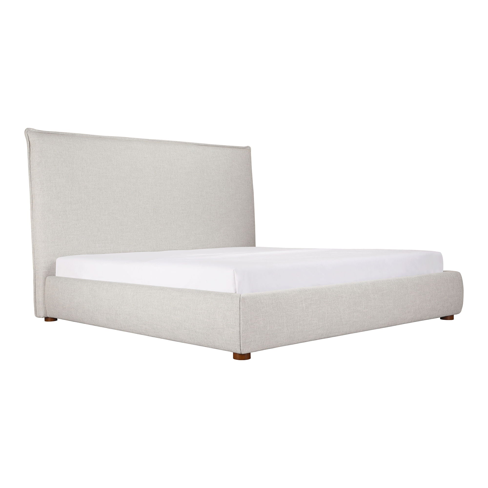 Luzon - Queen Bed Tall Headboard - Light Gray