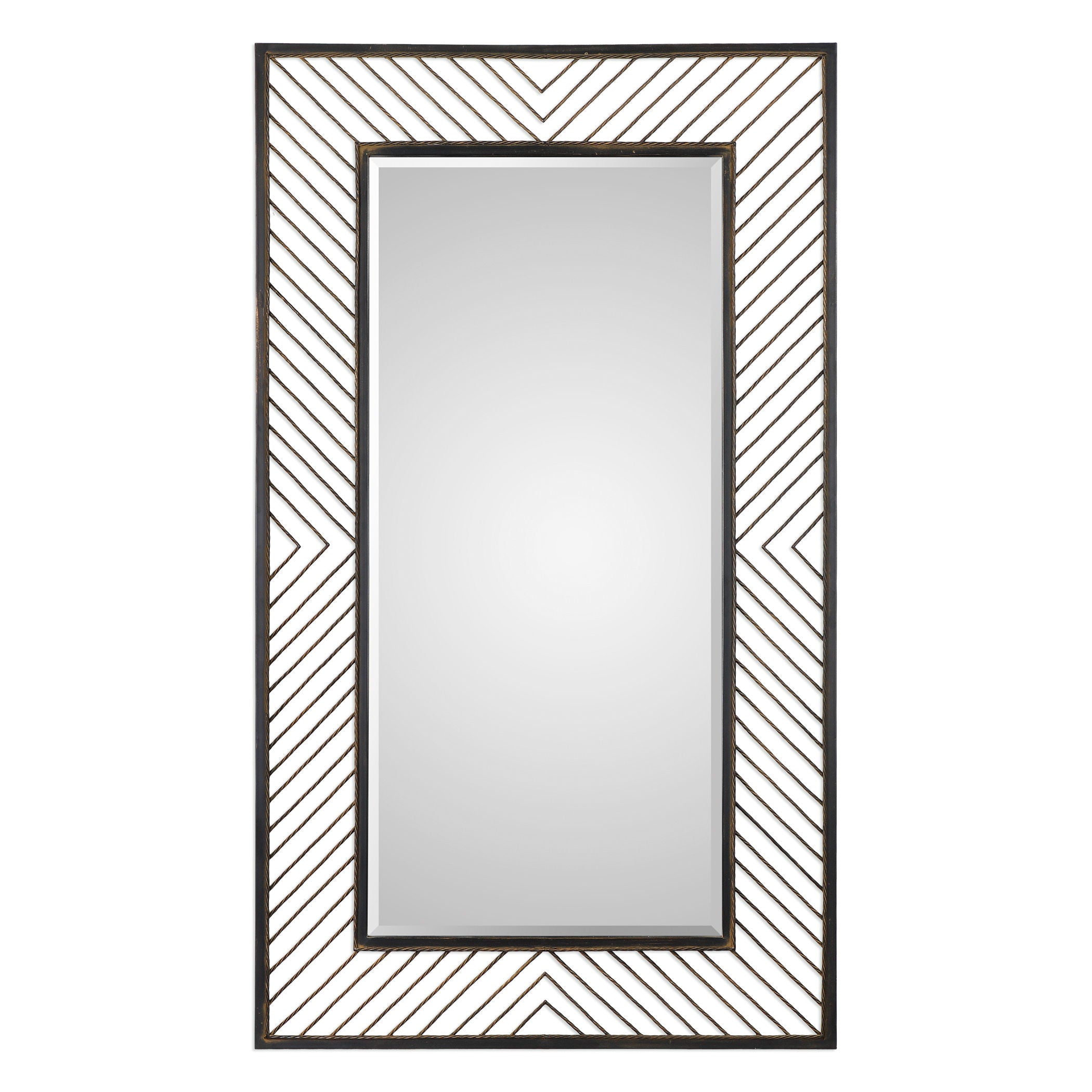 Karel - Chevron Mirror - Black