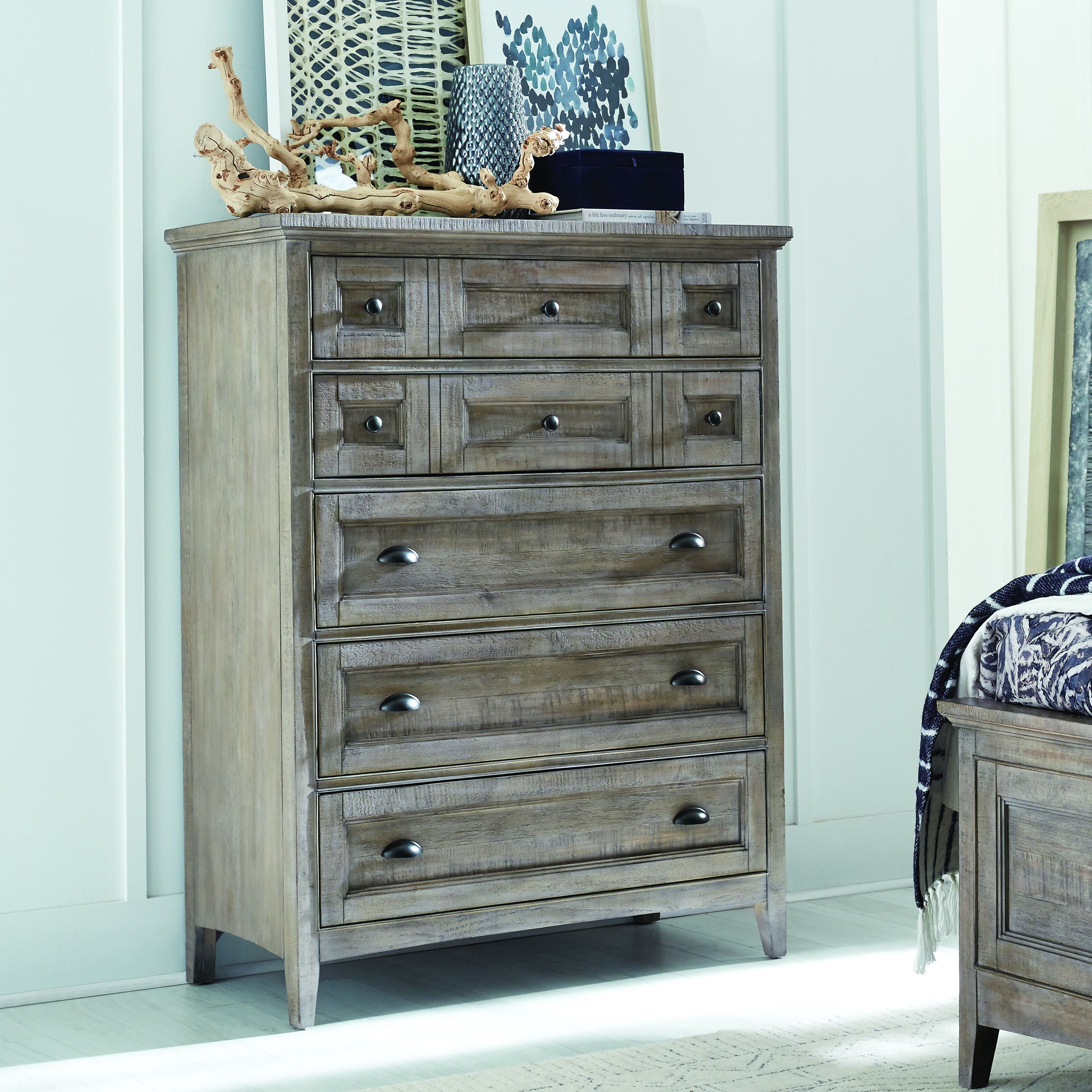 Paxton Place - Wood Drawer Chest - Dove Tail Grey