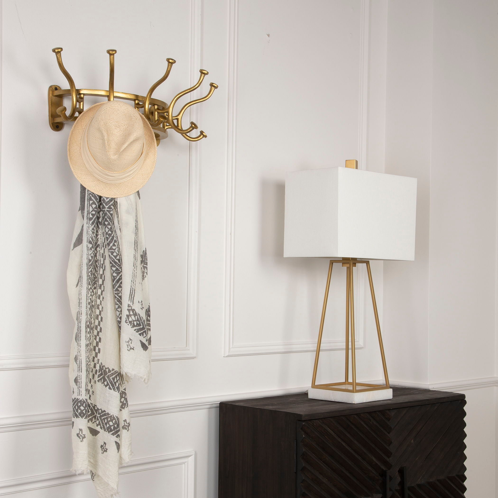 Starling - Wall Mounted Coat Rack - Gold