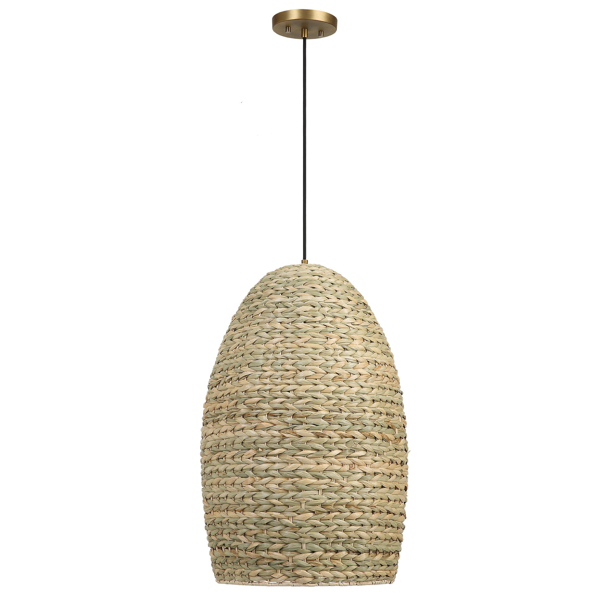 Cardamom - 1 Light Woven Rope Pendant - Beige