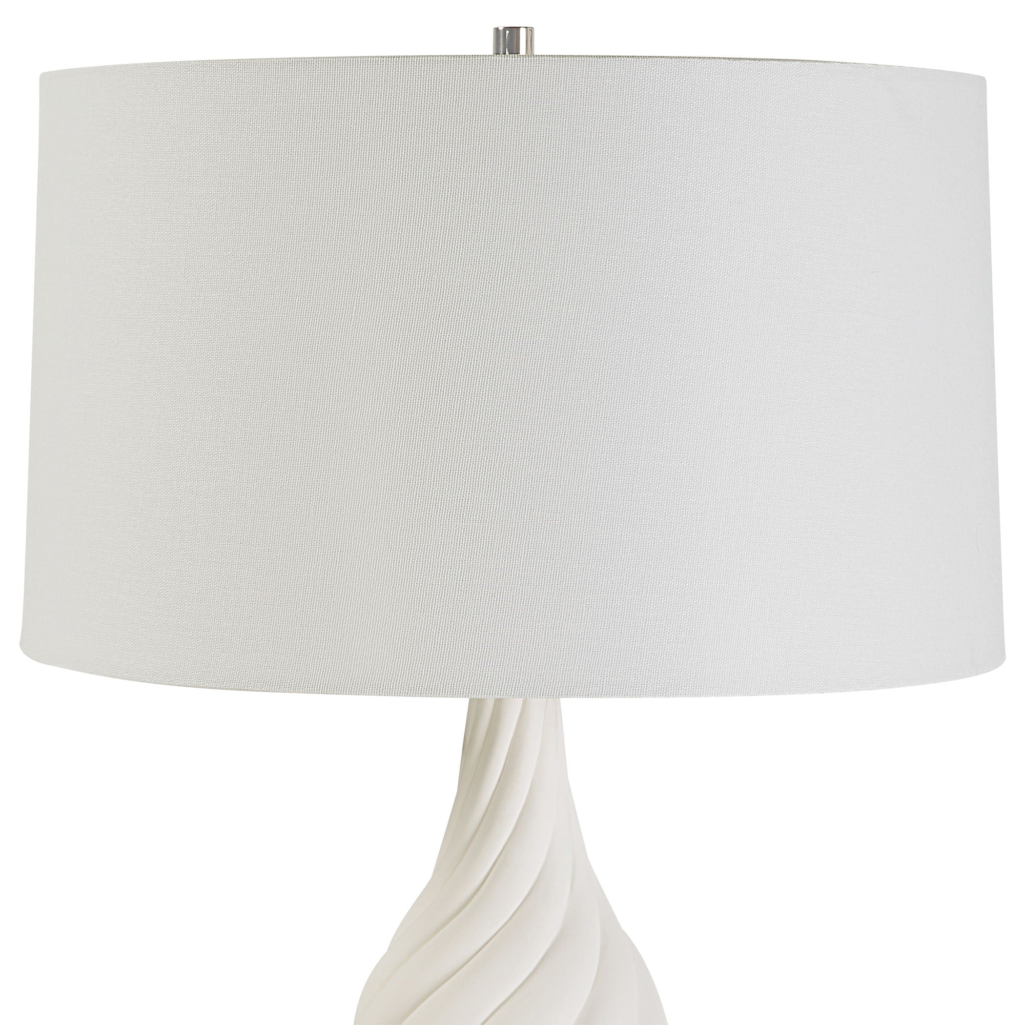 Twisted Swirl - Table Lamp - White