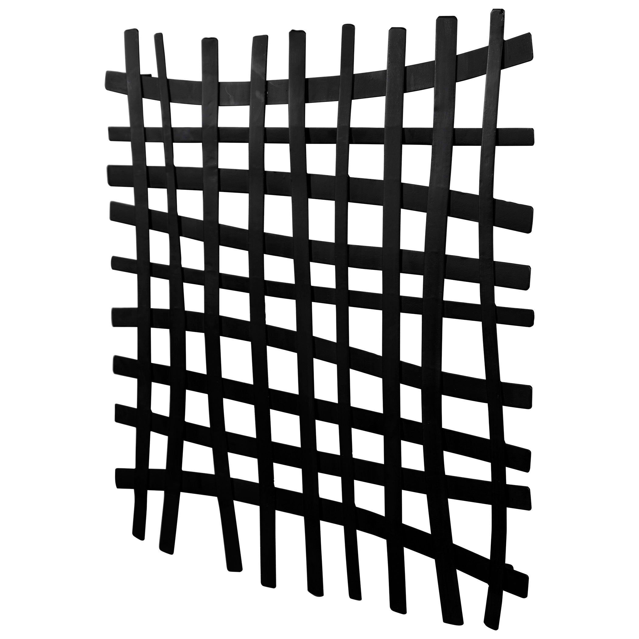 Gridlines - Iron Wall Decor - Black
