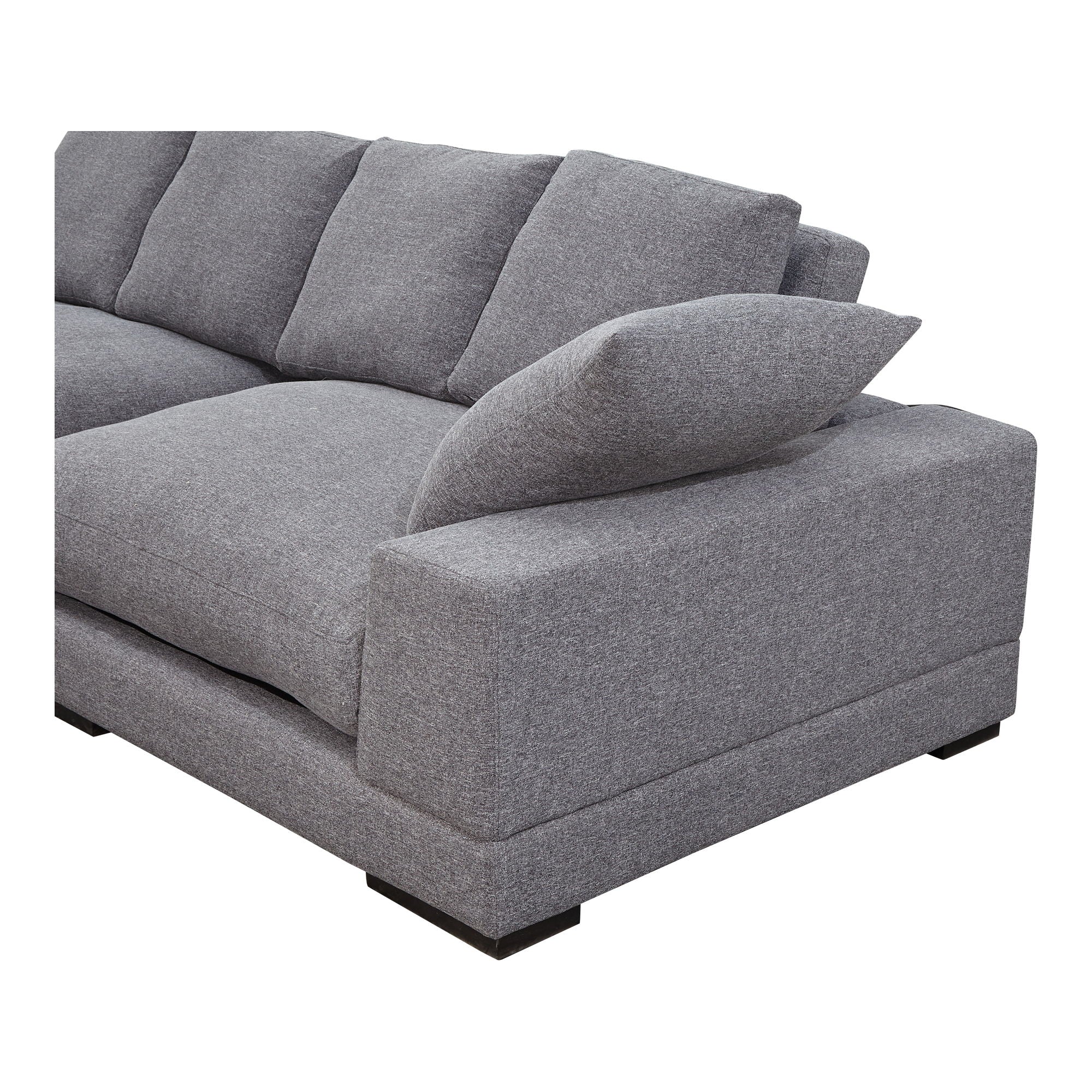 Plunge - Sectional - Gray - Fabric