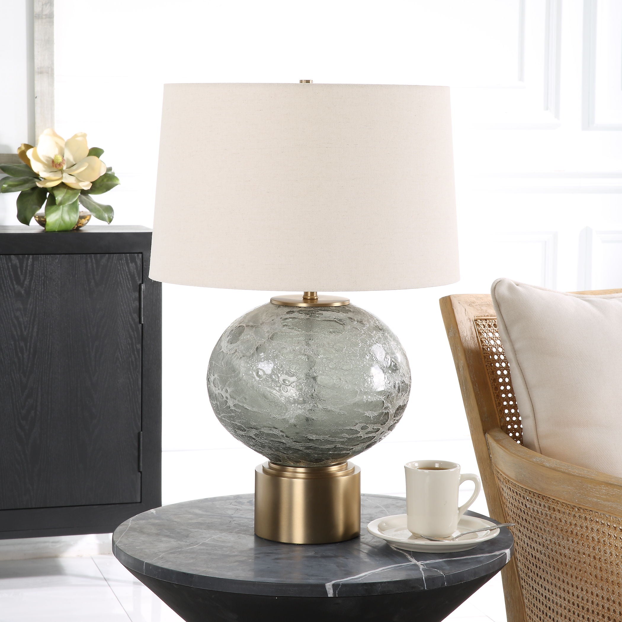 Lunia - Gray Glass Table Lamp