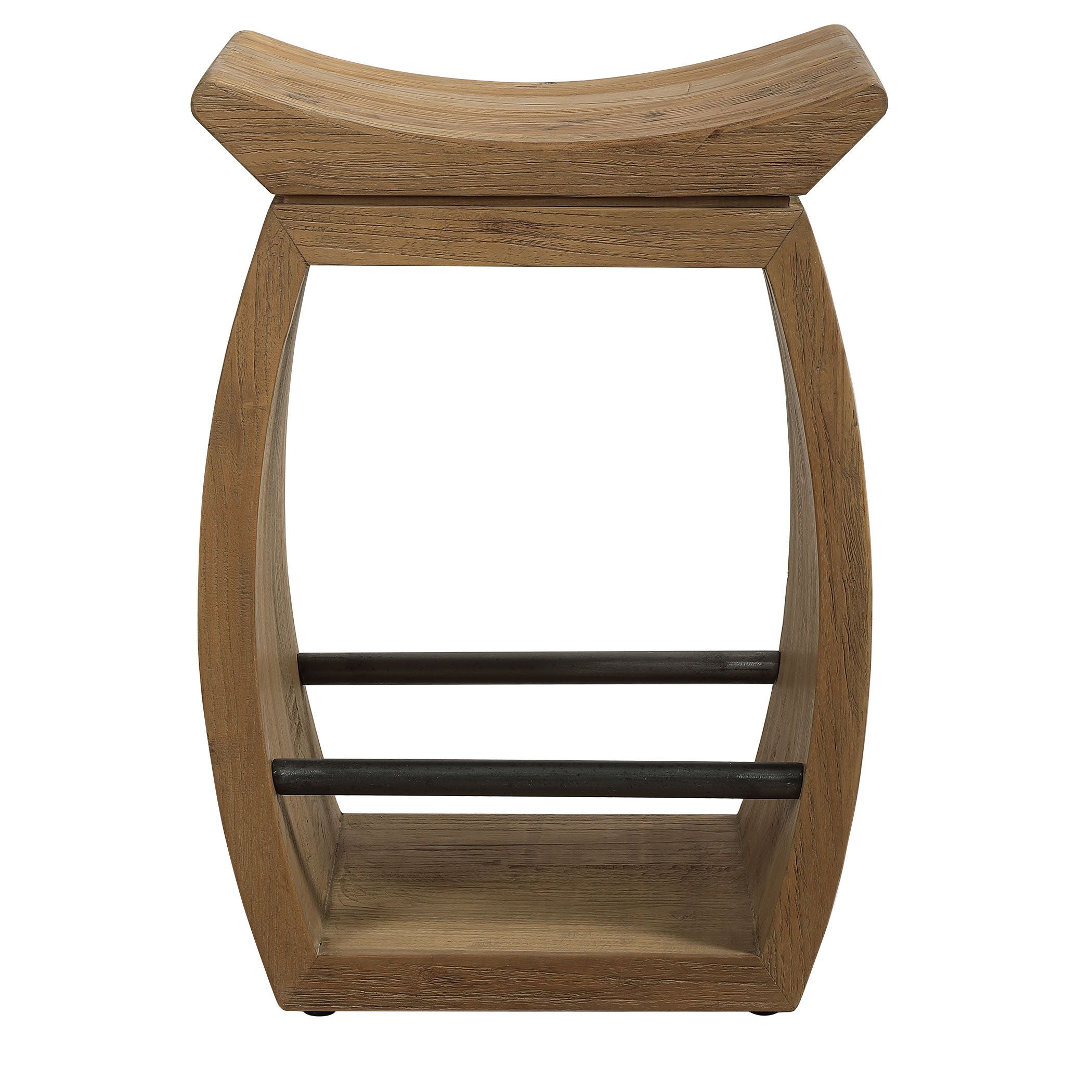 Connor - Modern Wood Counter Stool - Light Brown