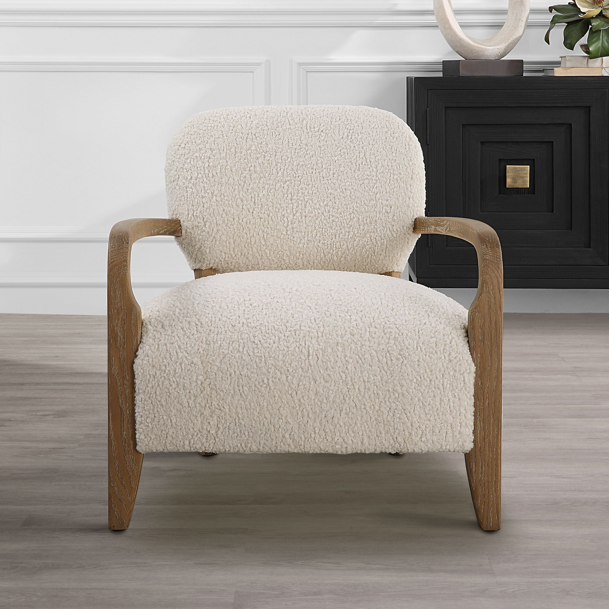 Telluride - Natural Shearling Accent Chair - Beige