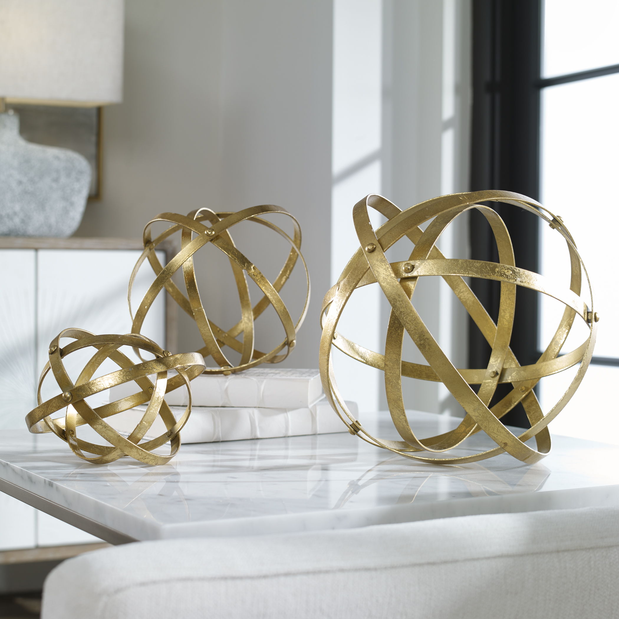 Stetson - Spheres (Set of 3) - Gold