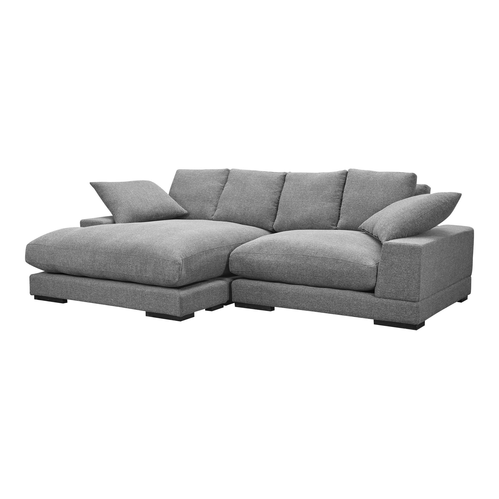 Plunge - Sectional - Grey - Fabric