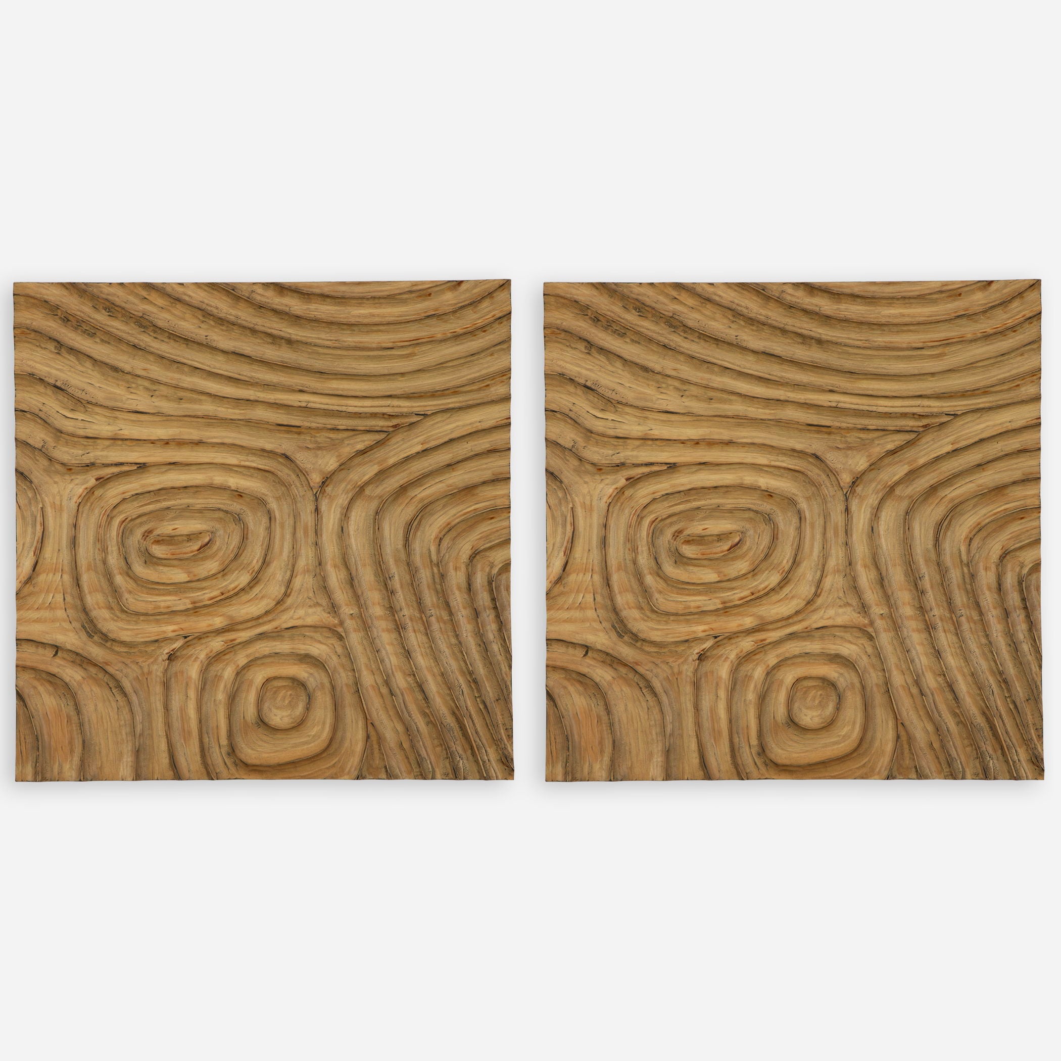 Channels - Wood Wall Decor - Light Brown