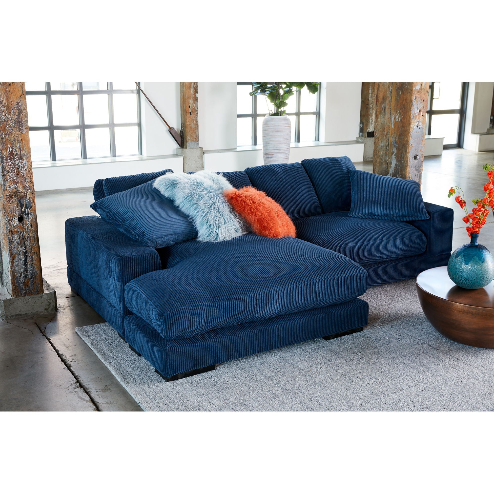 Plunge - Sectional - Blue