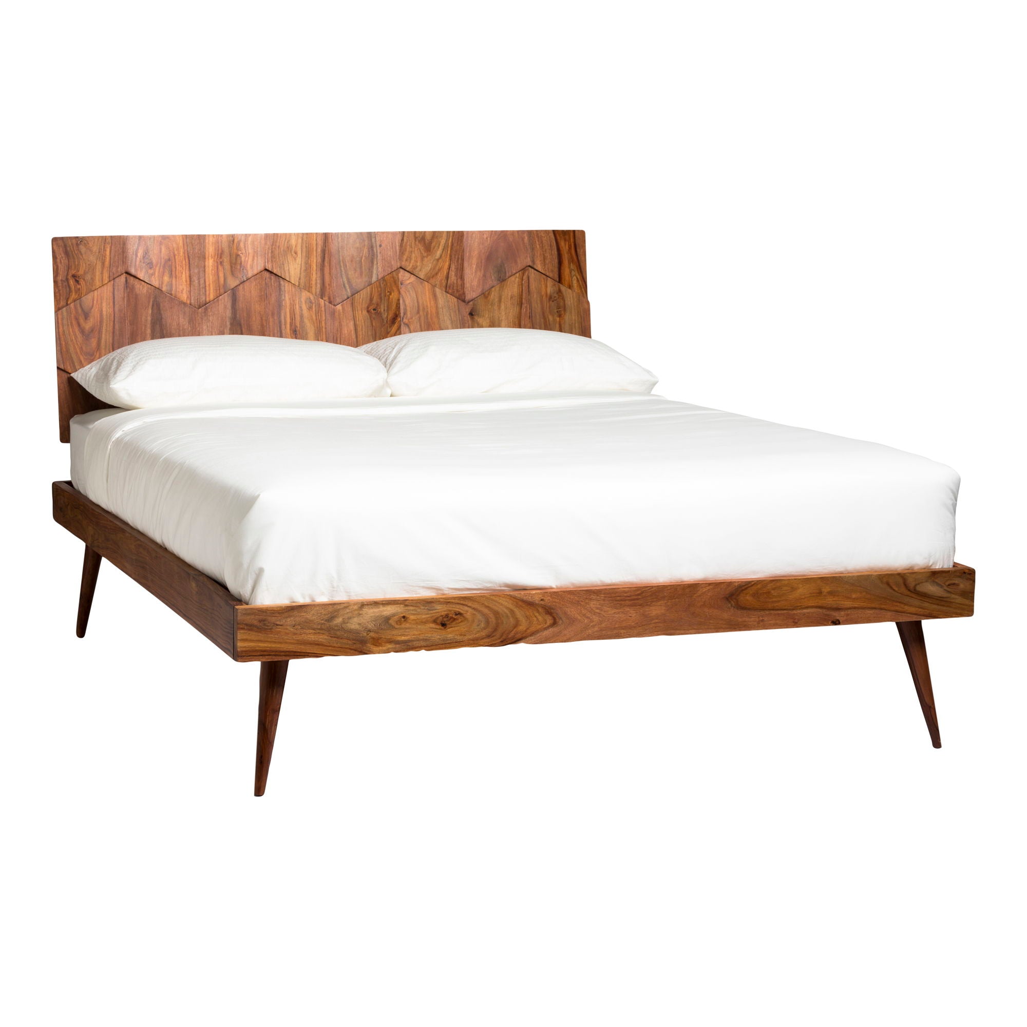 O2 - King Bed Solid Sheesham - Natural